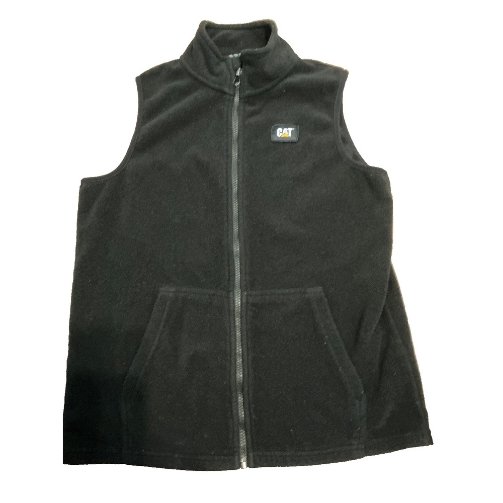 CAT Caterpillar Workwear 25CPFFI27K-420 Boys Size Medium 14-16 Black Fleece Vest